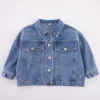 6704-1 Children's Denim Jacket Spring and Autumn Korean Girl's Denim Jacket Casual Loose Boy's Coat Cardigan. 5