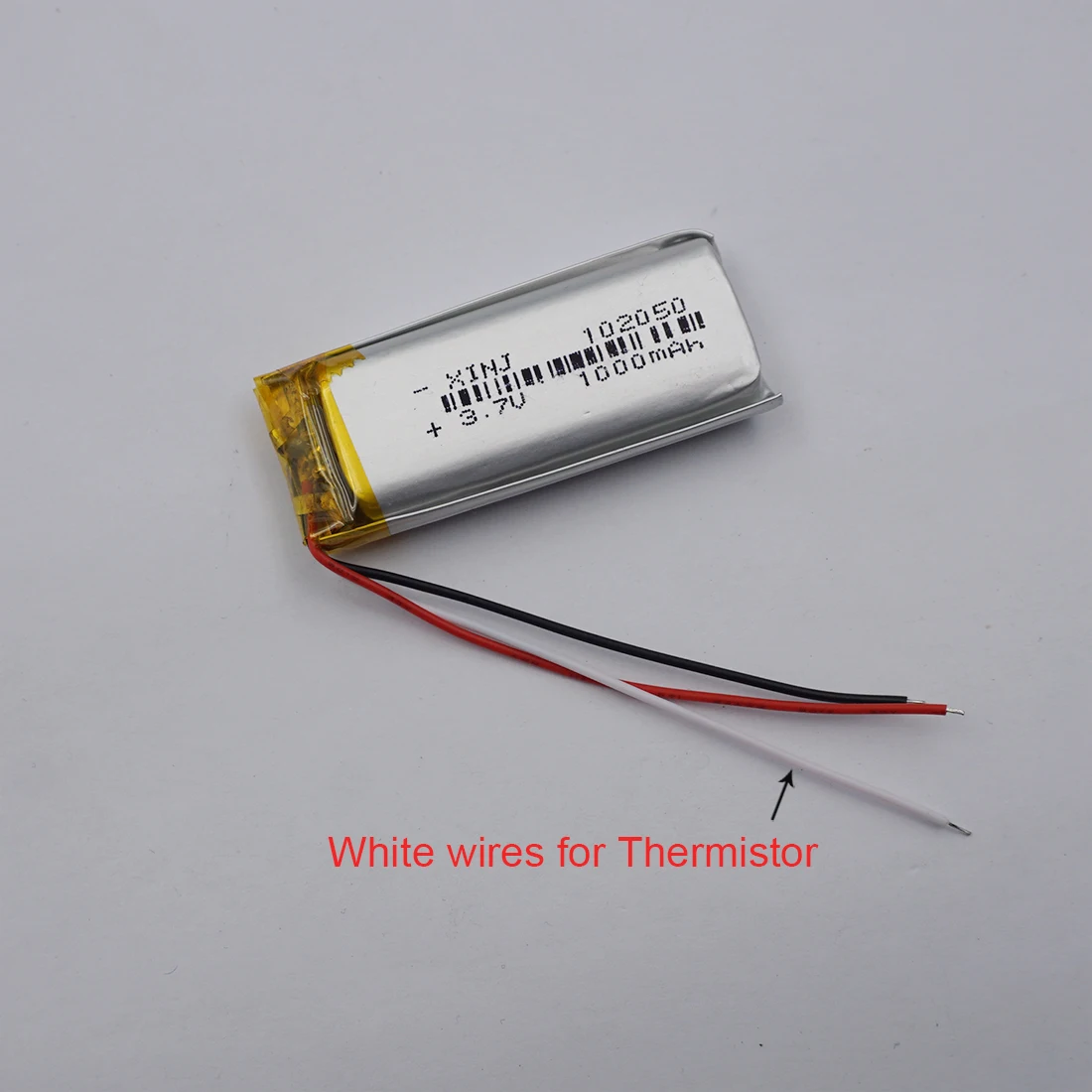 

3.7V 1000 mAh 102050 Thermistor 3 Wire Rechargeable Polymer Li Battery Compatible For Bluetooth Speaker Car Camera DashCam GPS