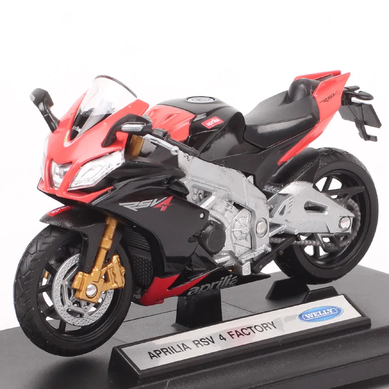 Classic 1/18 Scale Welly Aprilia RSV4 1100 Factory Racing Motorcycle Toy Model Diecast Vehicles Metal Bike Souvenir Gift