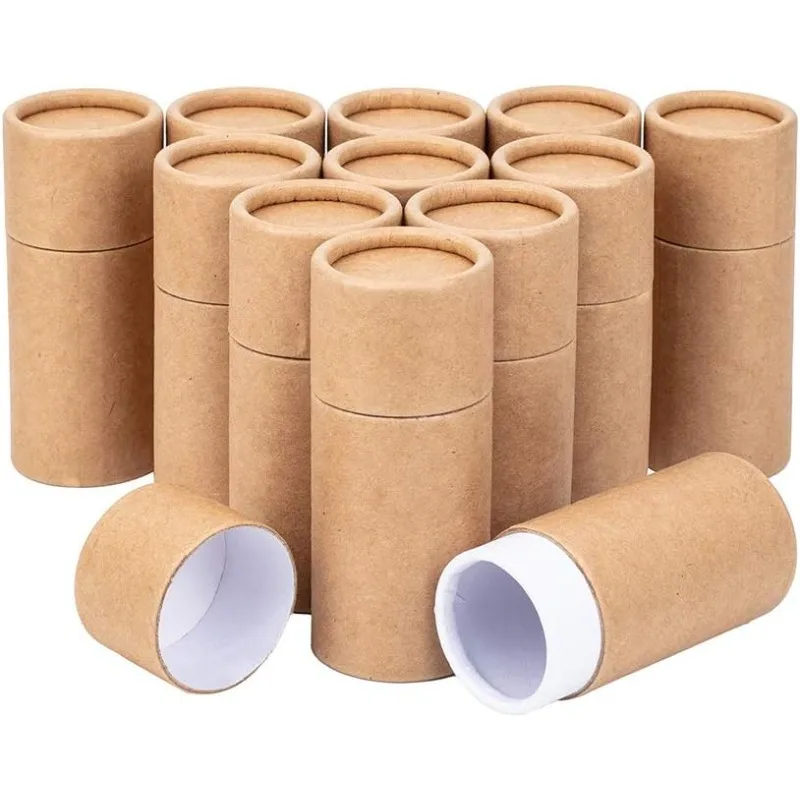 BurlyWood Kraft Paperboard Tubes – Round Cardboard Containers for Lipstick, Pencils, Te... - SKU KPT09183 - UGI Packaging