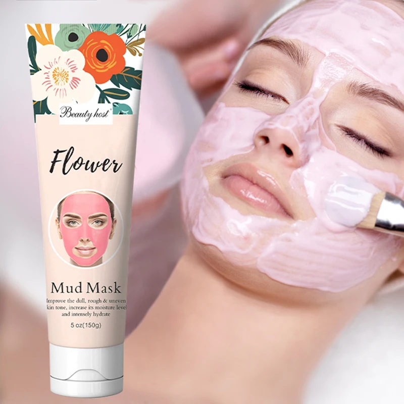 1 Piece Hydrating Moisturizing Brightening Cleaning Flower Mud Clay Mask Skin Care For Face SPA