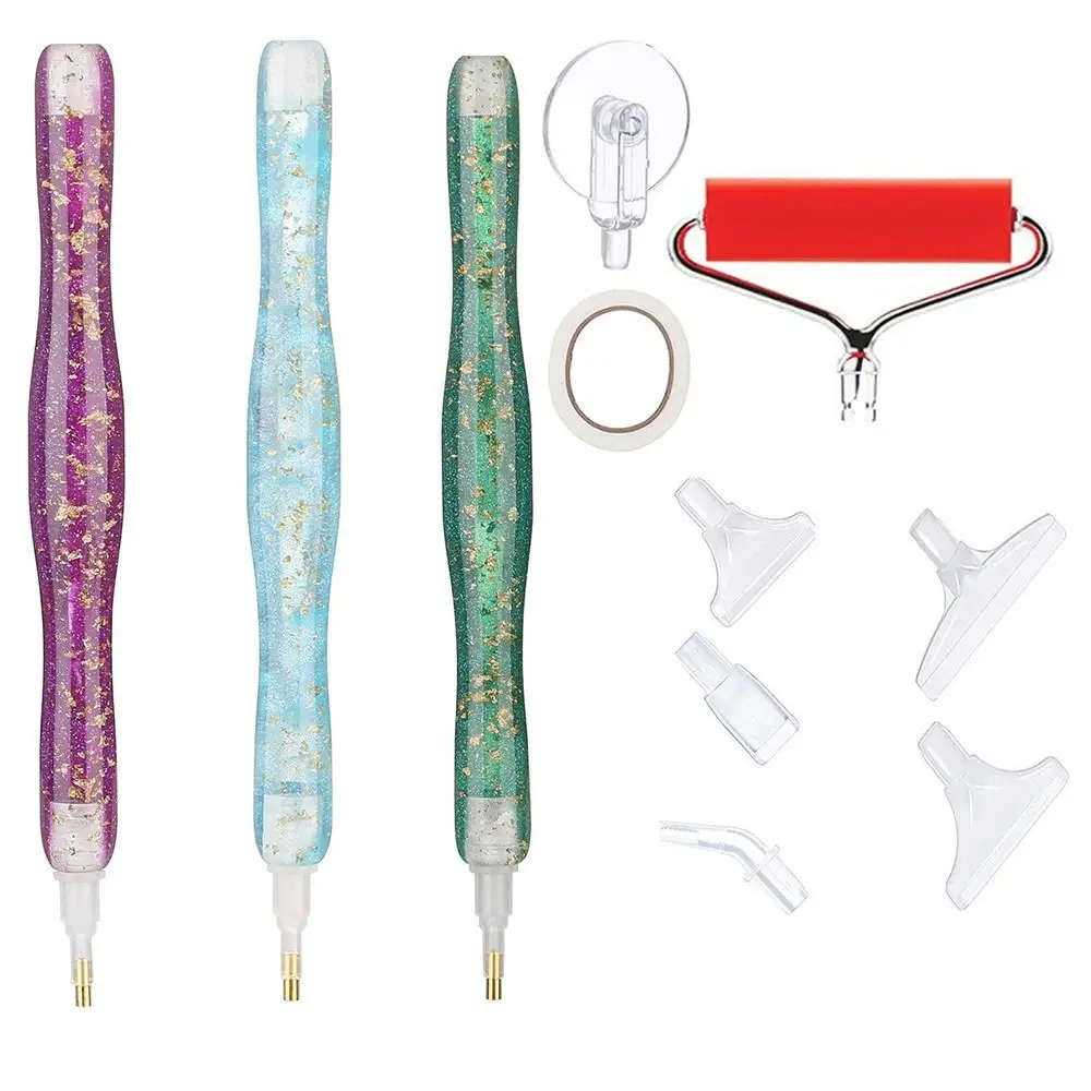 Embroidery Diamond Painting Pen Kit Art Pens DIY Craft Glitter Diamond Painting Pen Adhesive Tape Roller