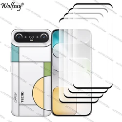 Curved Edge 6.78 - Inch Tempered Glass Screen Protector for Tecno Camon Slim (4 Front Glass)