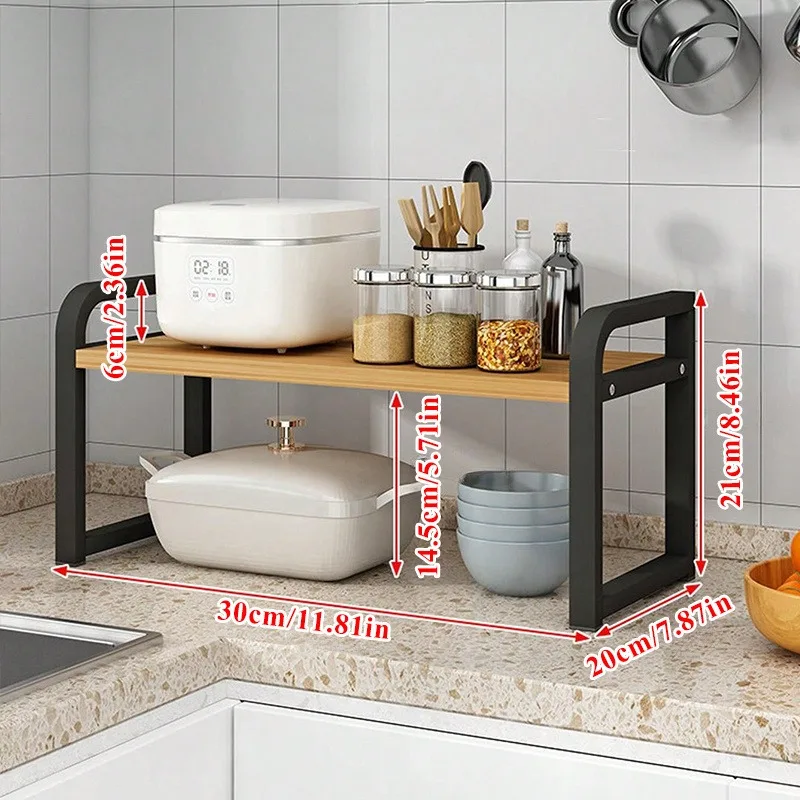 Multi-Tier Telescopic Kitchen Storage Rack and Organizer