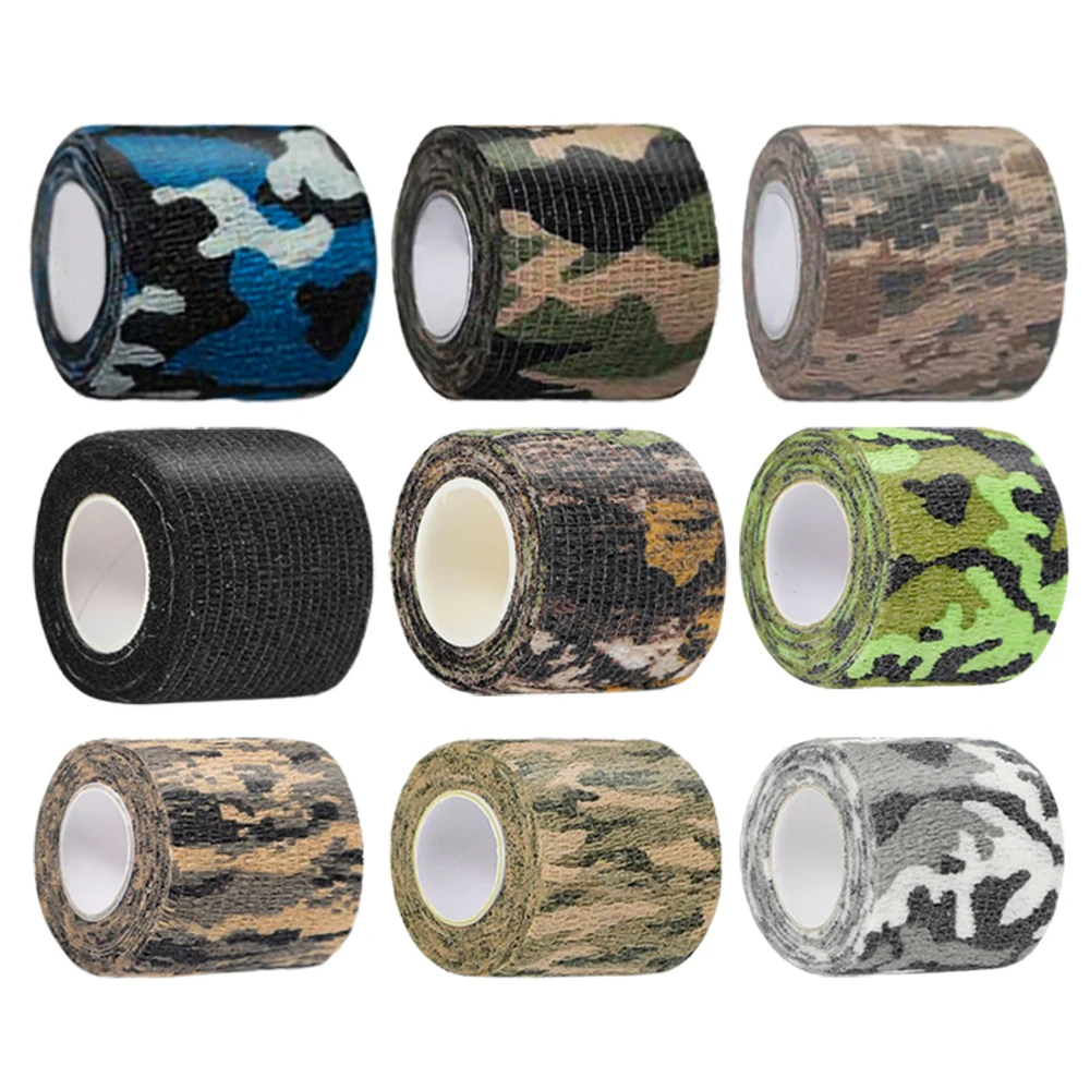 Lot De 2 Rouleaux De Ruban Camouflage - 4,5m X 5cm - Imperméable - Pour Chasse/camping