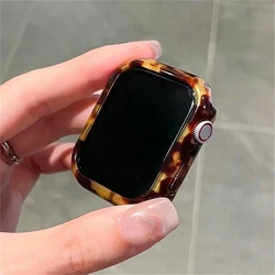 Vibrant Resin Frame Hard Case Cover - 44MM (Leopard Print)