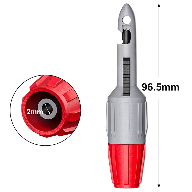 Cleqee P30039B Kfz-Reparatur-Prüfspitze, Isolierdraht-Piercing-Punktionssonde mit 2 mm/4 mm Sockel-Testhakenclip – Detail 3