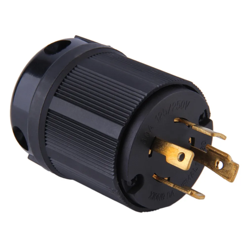 Smart Plug Heavy Duty Industrial Grade UL Listed Generator Power Locking NEMA L14-30P Twist-Lock 30A 125-250V 3P 4W US Plug