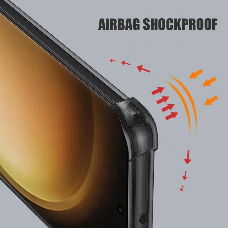 Shockproof Black Transparent Silicone Back Cover
