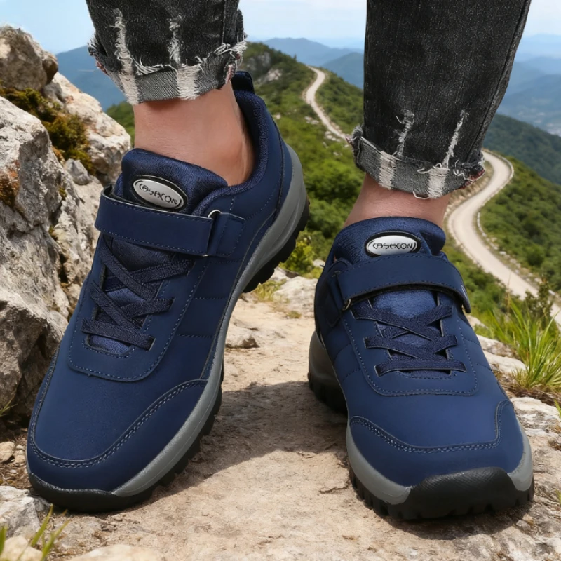 Men's Shoes Middle-aged Elderly Walking Shoes Fashion Comfortable Men's Spring Autumn Shoes One Foot Stepping Elderly Sneakers