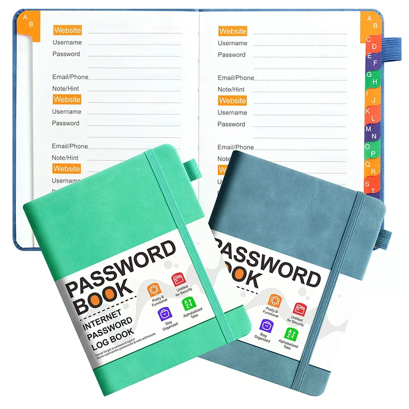 Password Keeper: Alphabetical Pocket Address Log and Password Organizer Notebook