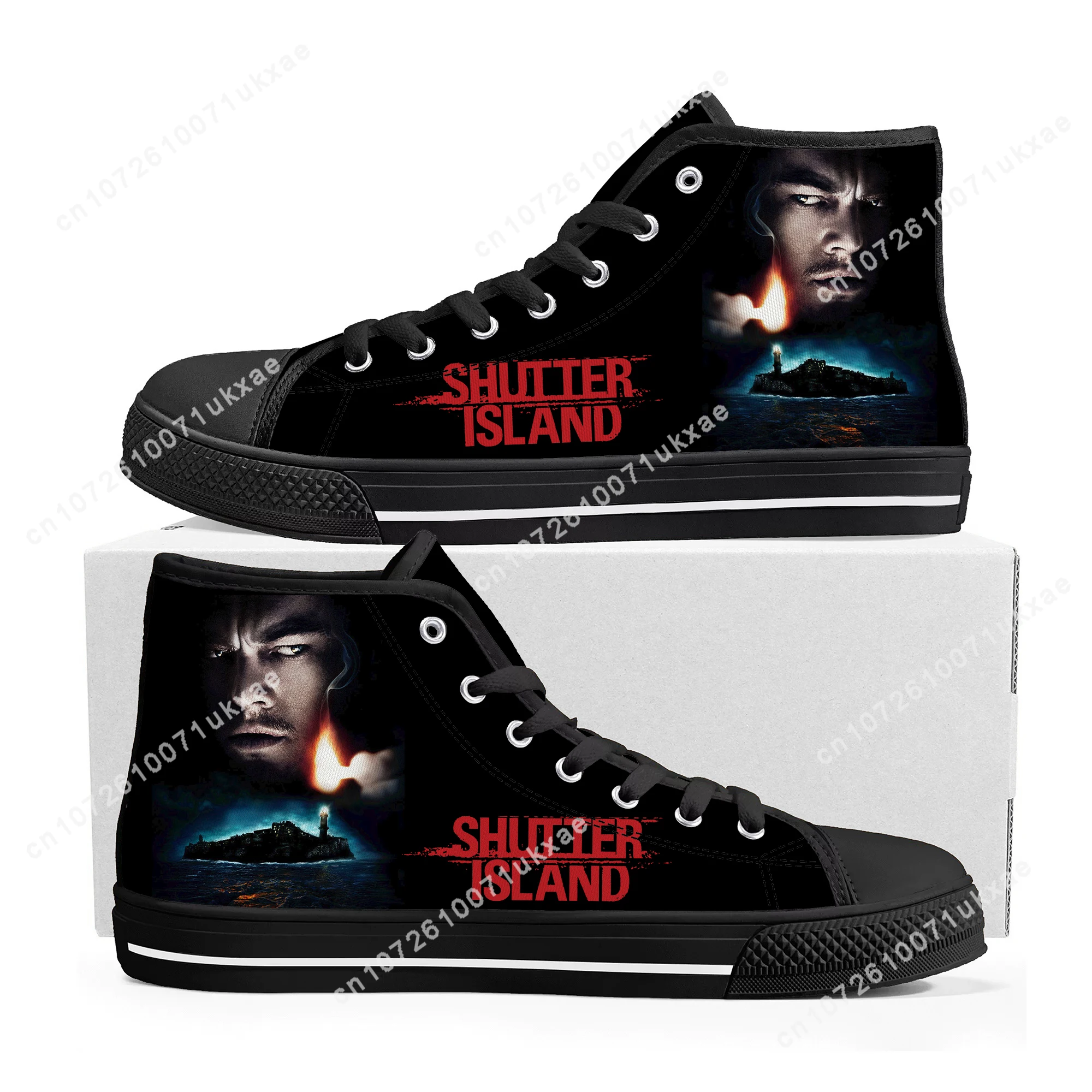 

Shutter Island High Top Sneakers Mens Womens Teenager Leonardo DiCaprio Canvas Sneaker couple Shoe Casual Custom Made Shoes