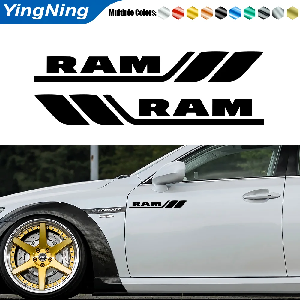 

Car-styling 2pcs Car Small Stickers For Dodge RAM Vinyl Car Body Decals Creative Car Fender Car Stickers Auto Accessories
