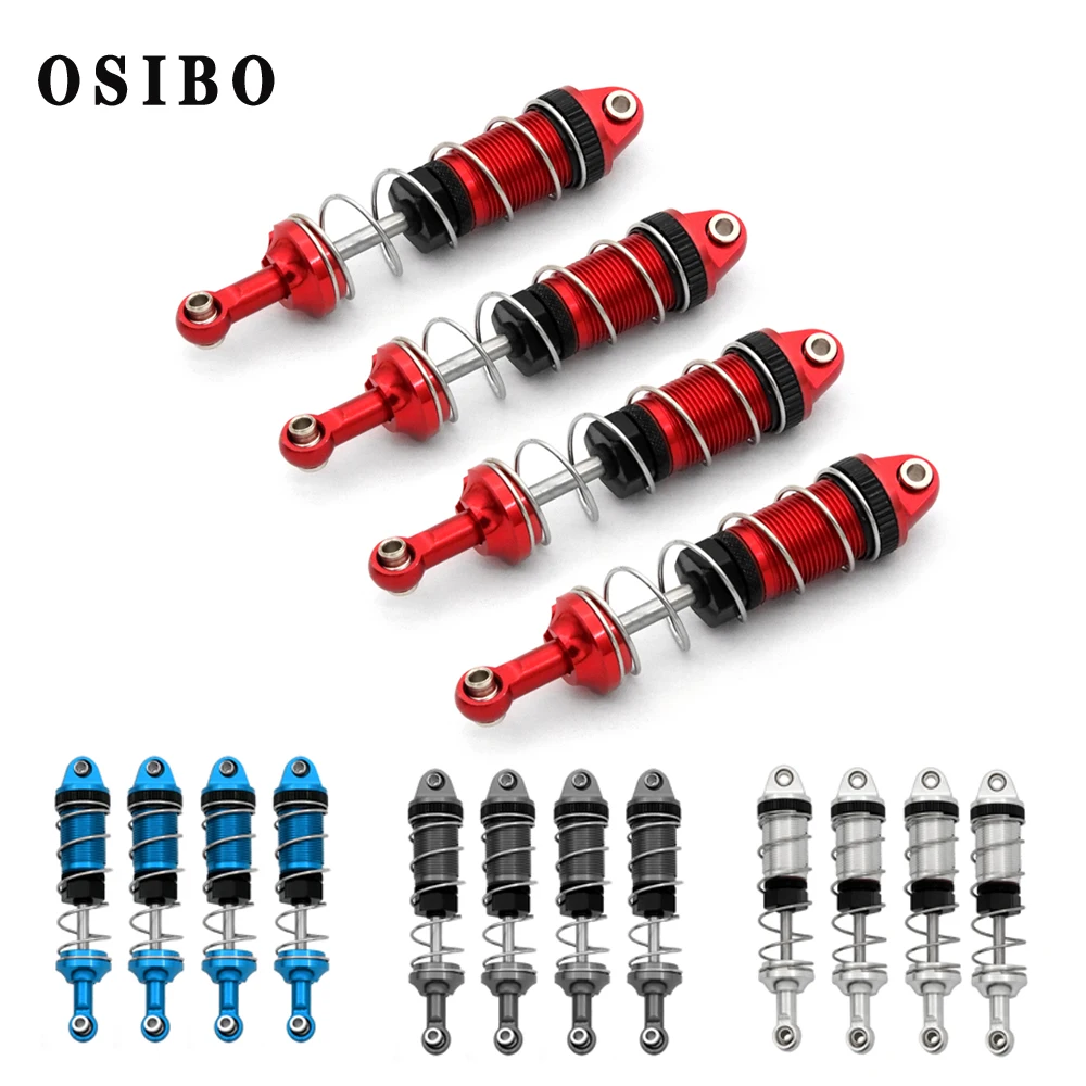 Kit De 4 Amortiguadores Largos De Aluminio Para TRX4M 1/18 - Ajustables, 51 Mm, Mejora Rendimiento