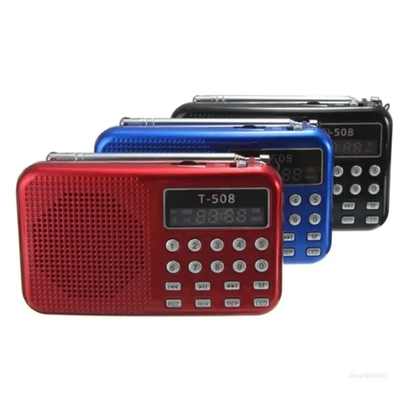 

T508 Stereo FM Radio Mini Portable Speaker USB Card Support MP3 Music Player for MP5 MP4 Tablet PC