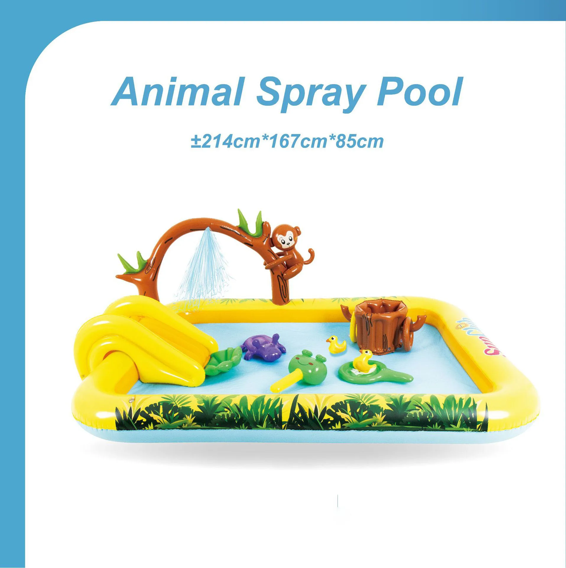 Grande Piscina Da Giardino Per Bambini Giocattoli Da Spiaggia Per Bambini Piscina Con Scivolo Attrezzature Per Giochi D'Acqua Per Bambini Piscine Gonf