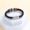 Man Leather Urns Bracelet For Human/Pet Ashes Vintage Memorial Bangle Customized Cremation Keepsake Jewelry 5