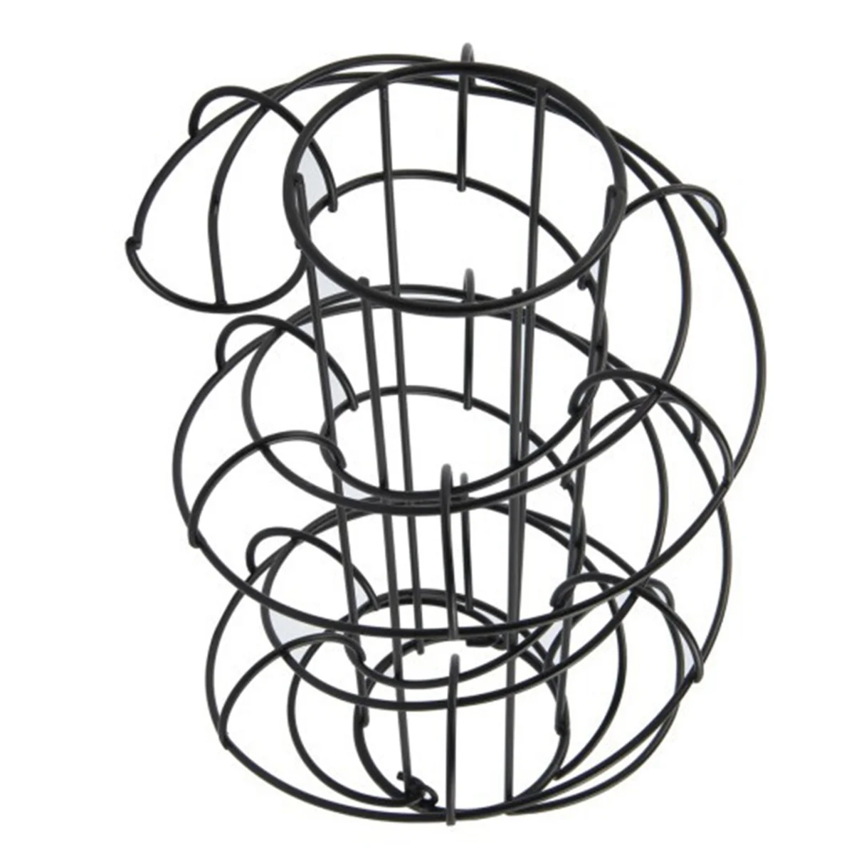 Kitchen Egg Rack, Spiral Egg Basket, Iron Practical Egg Storage Rack, Storage Rack Black 6