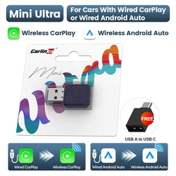 Wireless CarPlay and Android Auto Smart Adapter - Seamless Auto Connect Plug & Play System - Brands Genuine (Mini Ultra)