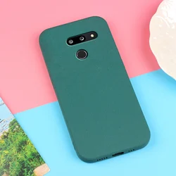 Sand Matte Soft Silicone Shockproof Anti - Slip Protective Phone Case Cover for LG G8S ThinQ (Green)