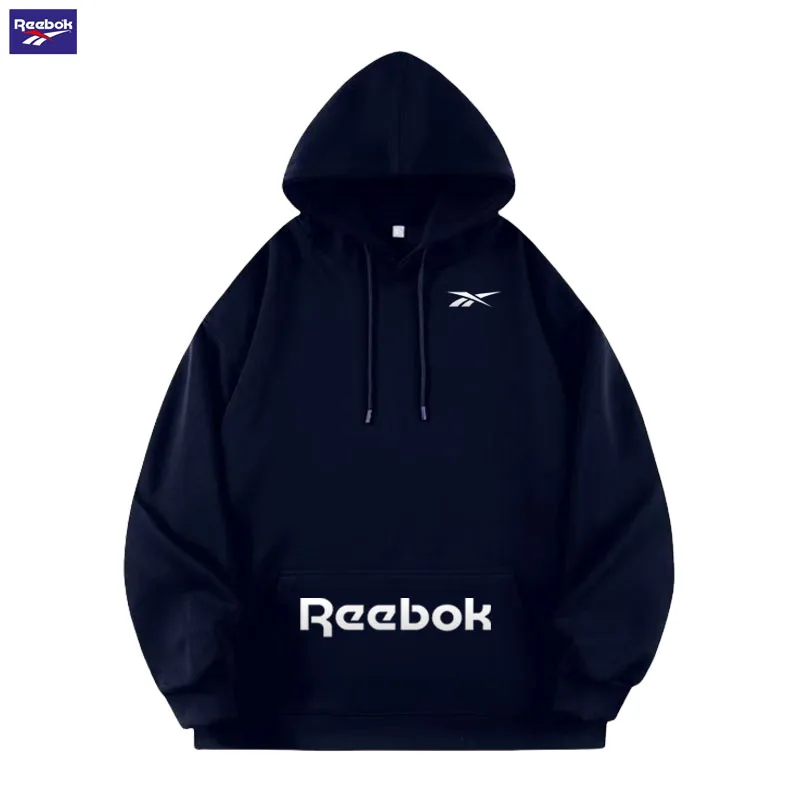 Reebok brand men's hooded jacket - Simple and fashionable style - Various solid colors - Comfortable and suitable for street wea