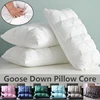 100% Cotton 3D Style Rectangle Pillow Luxury White Goose Down Pillows Down-proof King Queen Bedding for You Lover Gift 48x74cm 1