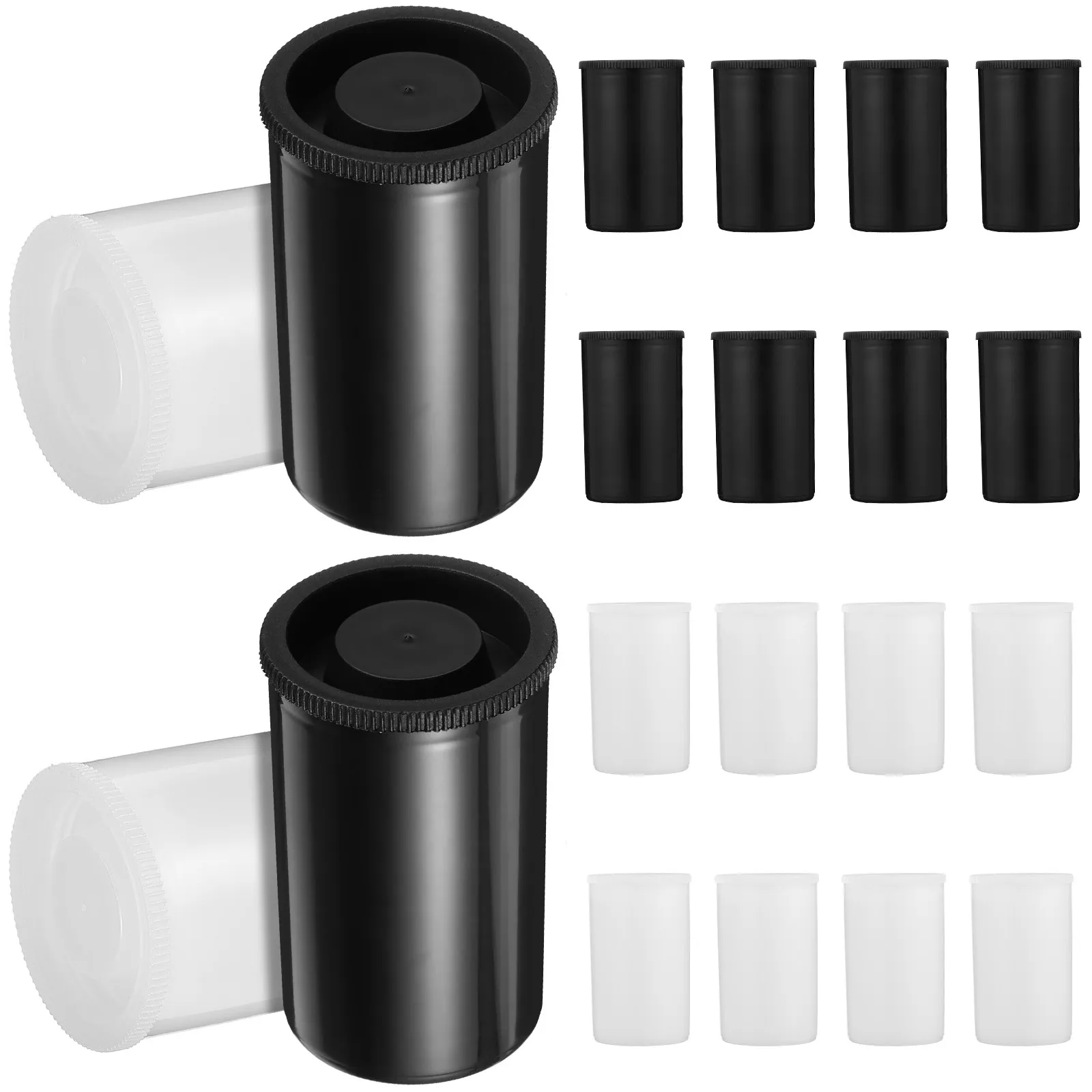 20Pcs 필름 캐니스터 Pe 빈 카메라 릴 보관 용기 소형 경량 밀봉 캡 35Mm 필름 카메라 보관에 이상적