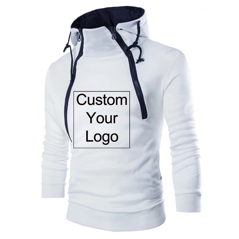 Autumn Custom Logo New Men's Hoodies Sweatshirts Zipper Hoodie Men Sweatshirt Solid Color Man Hoody Sweatshirts for Male