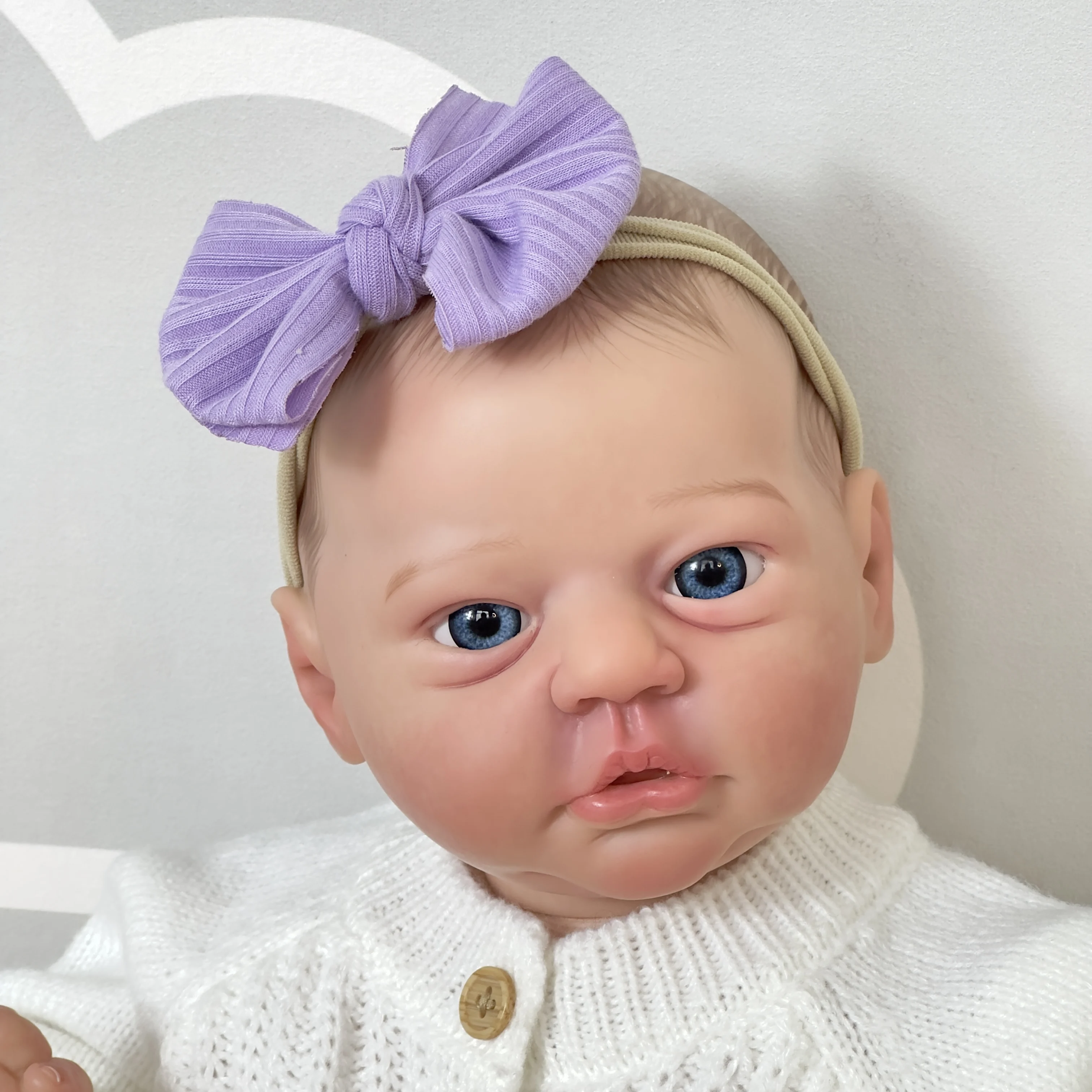 

20inch Already Painted Finished Reborn Baby Doll Awake Baby Newborn Size 3D Skin Visible Veins Collectible Art Doll