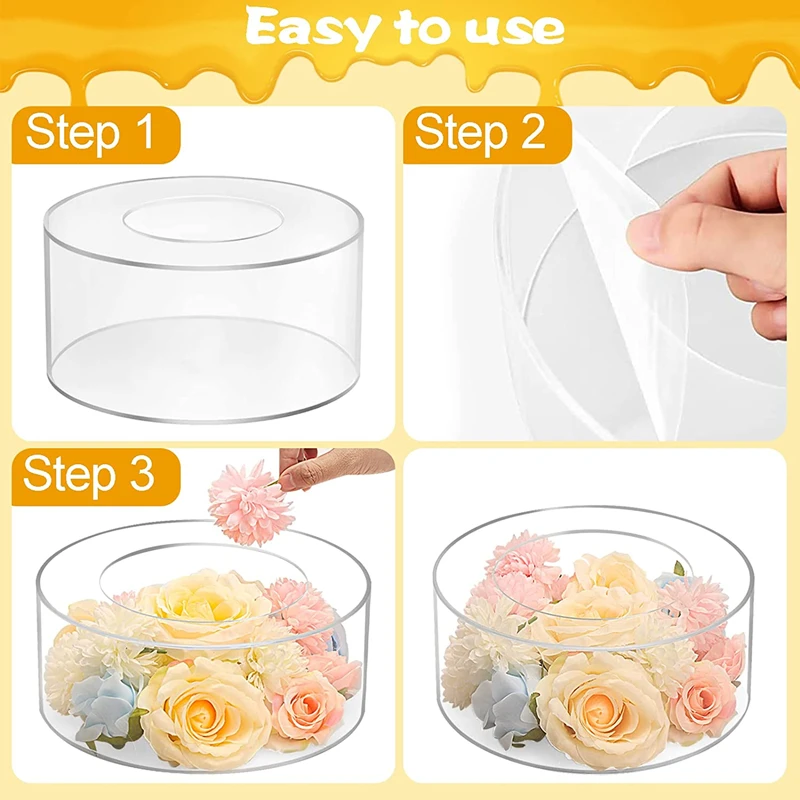 Cake Stand Acrylic Cake Display Board Round Edge Smoother Scraper Tray DIY Refillable Base Clear Tools 1PC