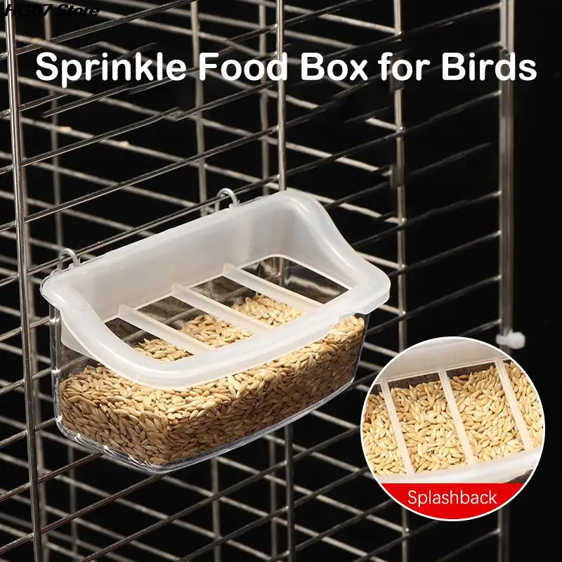

1PC Parrot Feeder Drinker Bird Supplies Bird Cage Parrot Birds Water Hanging Bowl Feeder Box Pet Cage Plastic Food Container