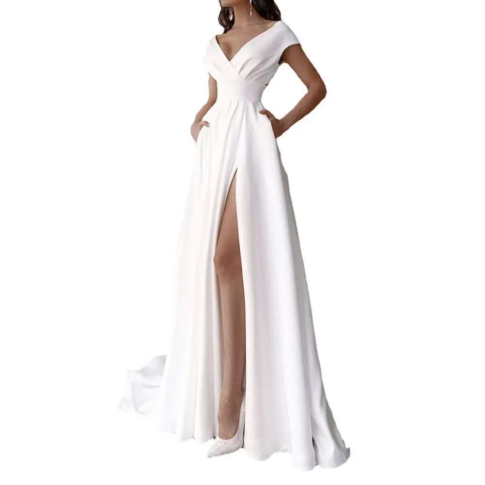 

Popular Side Split Floor-Length Formal Dress Fashion Elegant Dress Side Split Floor-Length Dress for Evening Party