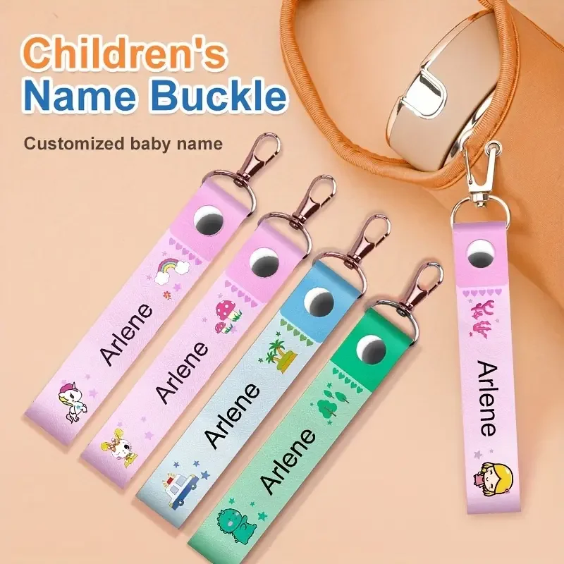 Personalized Custom Name Tag School Bag Pendant, Name Keychain,  For Kindergarten Children To Go To School Name Badge Lanyard