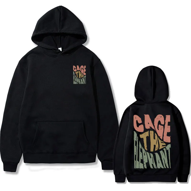 

The Elephant Double Sided Print Hoodie Men Women Fashion Casual Oversized Sweatshirt Men's Hip Hop Streetwear Hoodies for Men