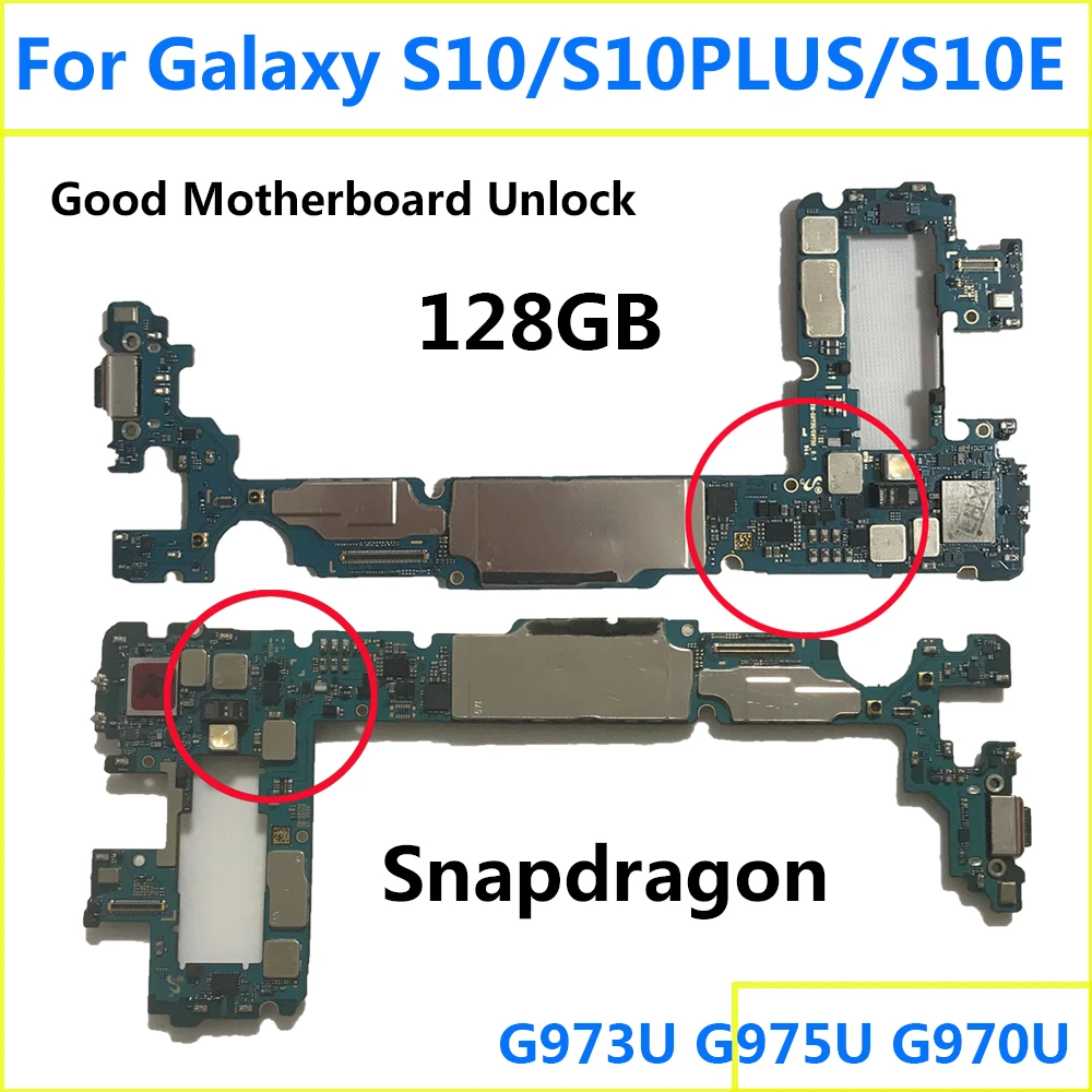 Оригинальная материнская плата для Samsung Galaxy S10 Plus G975U G973U G975F G973F S10E G970U G970F