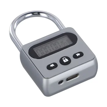 Timing Padlock Timer Lock LCD Display Multi Function Electronic Time 999 Hours Max Timing Home Security Locks Door Hardware 4