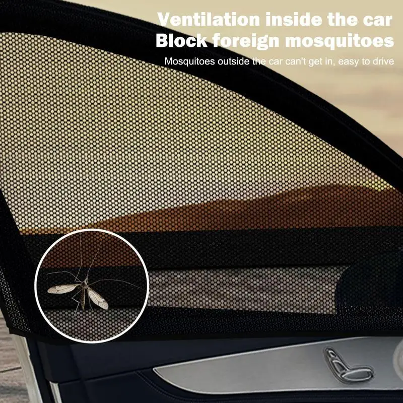 Lot De 4 Pare-Soleil Magnétiques Pour Voiture - Protection UV Et Intimité Fenêtres Latérales Avant Et Arrière