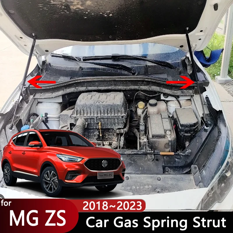 Car Engine Cover For MG ZS Accessories 2023 2018~2022 Front Hood Hydraulic  Rod Shock Bar Supporting Strut Spring Car Accessories