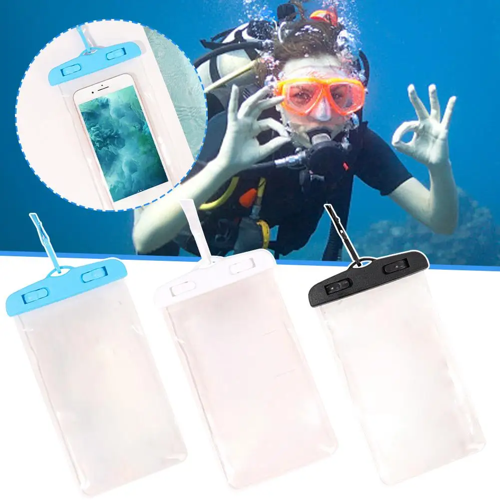 

17.5*11cm Outdoor Camping Swimming Diving Rafting Springs Mobilephone Bag Bathroom Rainy Supplie Day Fluorescence Bag Water Y2h0