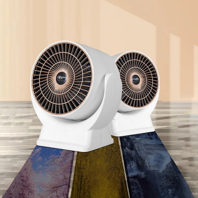 Fan Heater 800W Electric Heater Energy-Saving Desktop Space Heater Air  Circulation Function Overheating Office Room