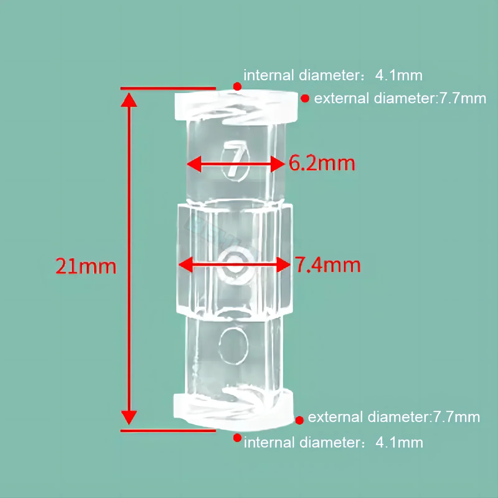 Leak Proof Double Helix Medical Sterile Luer Lock Adapter 10-100PCS Transparent Plastic Syringe Connector