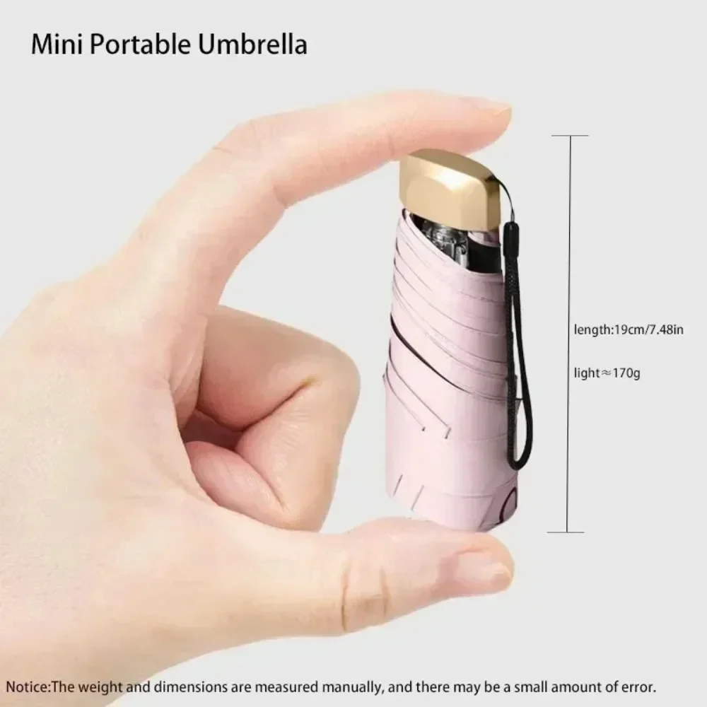 Mini Sun Umbrella Outdoor UV Protection Ultralight Folding Five-fold