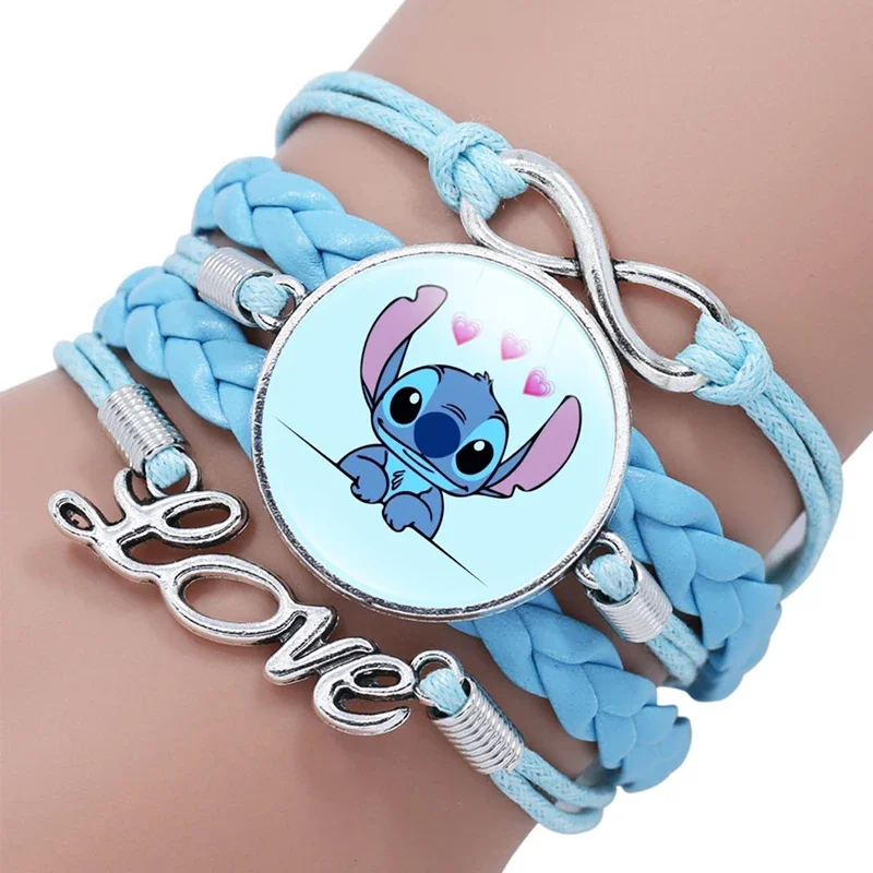 

Disney Stitch 1pcs Bracelet Cartoon Cute Lilo & Stitch Anime Figures Print Wristand Present Kids Toys Girls Christmas Party Gift