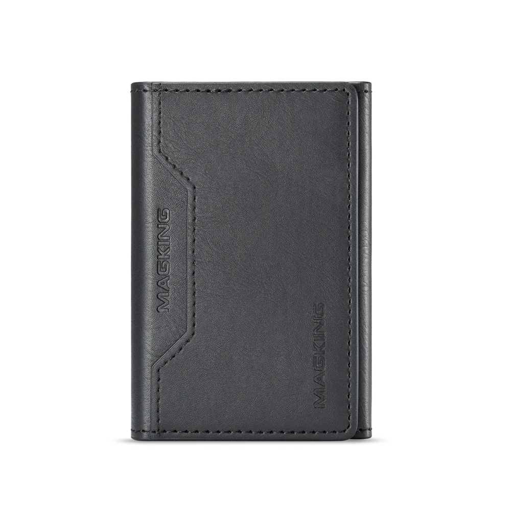 Elegant Trifold PU Leather Magnetic Card Holder Wallet