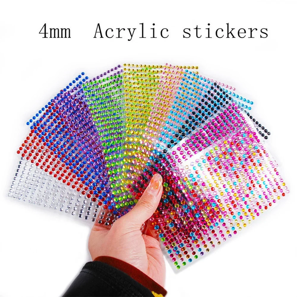 Face Decorations Rhinestone Stickers for Music Festival Halloween Party Mobile Crystal Sticker Children Toy DIY Diamond Stickers 5