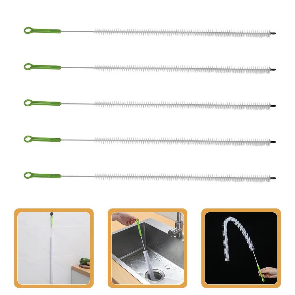 

5 шт., гибкая пластиковая щетка для слива
