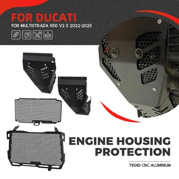 Per Ducati MultiStrada V2 2022-2023-2024-2025 Alloggiamento Motore Protezione Griglia Del Radiatore Copertura Della Protezione Protetor MultiStrada 950 S