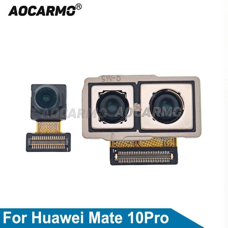 

Aocarmo For Huawei Mate 10 Pro Front Face Camera Module Back Rear Main Big Camera Flex Cable Replacement Parts