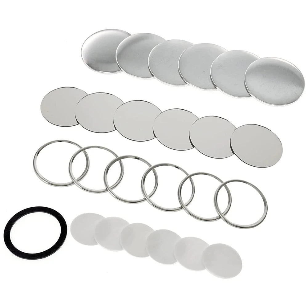 58MM Blank Mirror Badge Button Maker Part DIY Round Button Part Supplies Pocket Mirror For Badge Press Making Machine 50/100Pcs