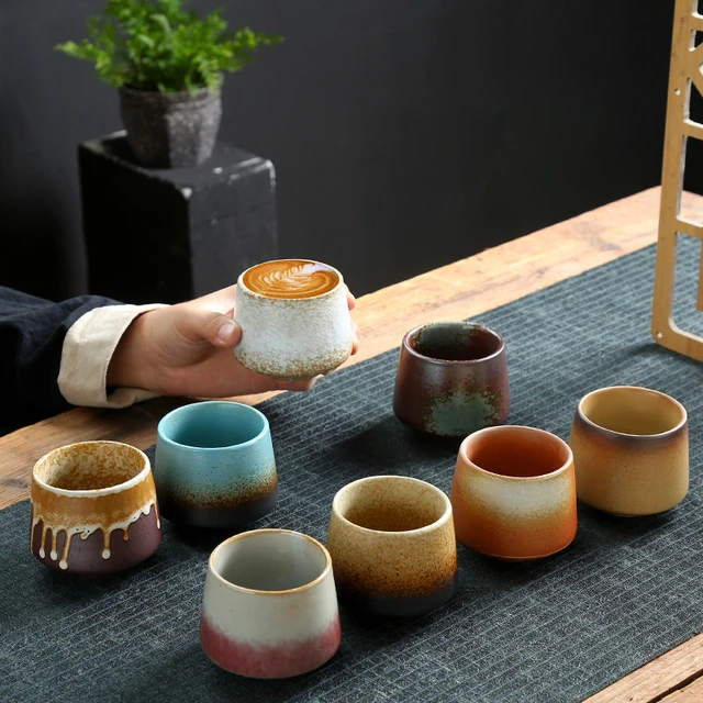 Tasse à thé Kung Fu en porcelaine de style japonais, verres rétro, tasse à  café, cuisine, salle à manger, bar, maison, jardin - AliExpress